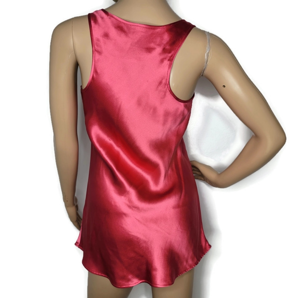 Reiss silk red pink nighty tank top size 0. Luxurious beautiful comfortable. - Picture 4 of 7